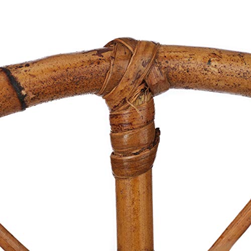 Relaxdays Revistero, Ratán, Redondo, Archivador de revistas, Madera, Marrón, 47 x 43,5 x 20,5 cm - imagen 6