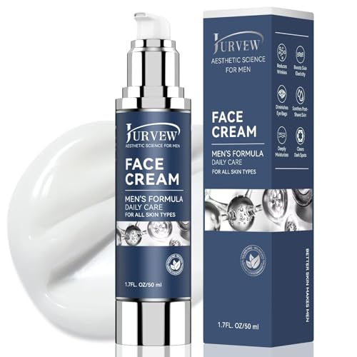 6-in-1 Face Cream for Men - Anti-Aging Moisturizer with Hyaluronic Acid & Niacinamide, Reduces Wrinkles, Dark Spots, Under Eye Bags, For Dry Skin, Daily Hydrating Face & Eye Treatment (1.69Oz) - Image 3