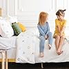 MakeMake Organics Organic Duvet Full Queen (Pack of 3) GOTS Certified Organic Cotton Duvet Cover Set Kids Reversible Dreamy Soft Neutral Modern Colors Boys Girls (Full Queen, Rainbow/Blue Fleck) #1