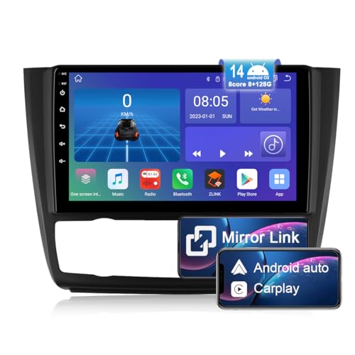 Autoradio Android 14 BMW E87 NIKOCENT 8Go 128Go Écran 9 Pouces GPS