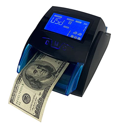 Counterfeit Bill Detector,Fake Money Checker,Portable UV(Ultraviolet), MG(Magnetic), IR(Infrared), Paper Quality and Size. Multicurrency Reads Euro and USD Banknotes MAZEBLITZ