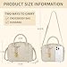 Women's Handmade Woven Top-handle Bag Fashion Leather Shoulder Handbag Crossbody Purse Woven Purse for Women(Beige)