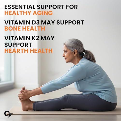 Image of Carbamide Forte Vitamin D3 K2 Supplement | Vitamin K2 MK7 to support Bone & Heart Health | Veg D3 Lichen - 60 Tablets