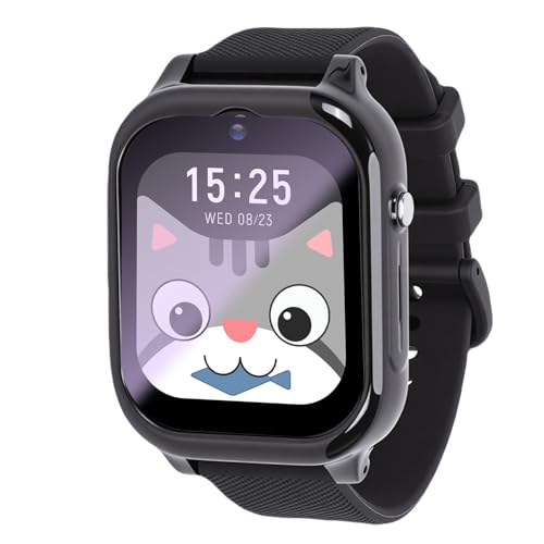 XUMIUZIY Reloj Inteligente para Niños, Reloj Inteligente para Colgar en el Cuello de 1,83 Pulgadas con Pantalla Táctil, Cámara, Despertador SOS, IP67 a Prueba de Agua, Soporte LBS,