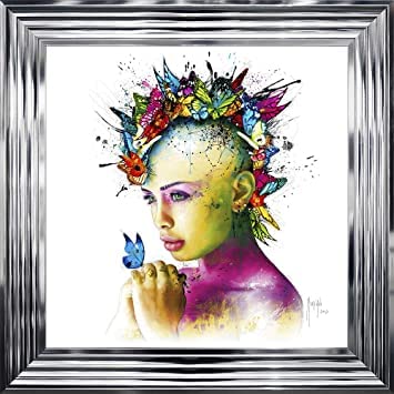 PATRICE MURCIANO - POWER OF LOVE - FRAMED PRINT WALL ART - 65CM x 65CM (Chrome Frame)