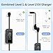 BETUMODA Level 1 & 2 EV Charger, 32A Portable Electric Car Charger with NEMA 14-50 & 5-15 Plugs, 110-240V, 25FT, Adjustable Current & Delay Timer, J1772 for Home/Travel
