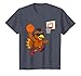 Funny Turkey Basketball Thanksgiving Sport Humor Men Boy Kid T-Shirt, Youth, Heather Blue, Medium
