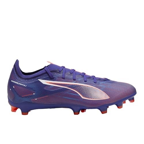 Puma Mens Ultra 5 Match Firm, Artificial Ground Soccer Cleats Lapis Lazuli/Puma White/Sunset Glow 8, Medium