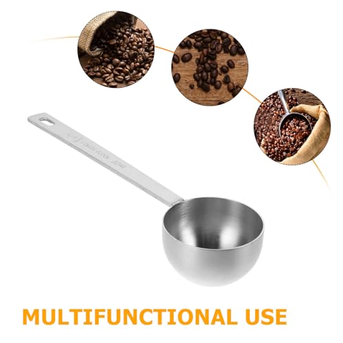 Cucharas medidoras de café de acero inoxidable Abaodam de 30ml para repostería 4