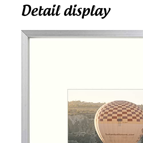 Space Art Deco, 11X14 Picture Frame Set Of 3, Display Pictures 8X10 With Mat Or 11X14 Without Mat, Wall Mounting Gallery Photo Frames, Silver #TOP2