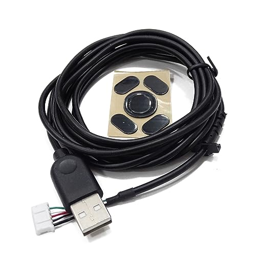 MISUVRSE 1 lot de câbles USB de rechange en PVC durable et pieds pour câble de souris USB G102 Gaming