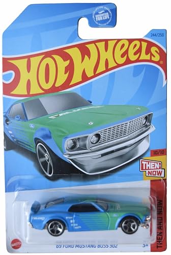 Hot Wheels '69 Ford Mustang Boss 302, Then and Now 10/10 [Blue/Green] 244/250