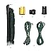 horizont easyLine mobiler Hundezaun Camping, 25m lang, 105cm hoch, Begrenzungszaun mit 7 PVC-Pfählen & Doppelspitzen, grün, Zaun für Hunde, für Garten, Hof & Camping