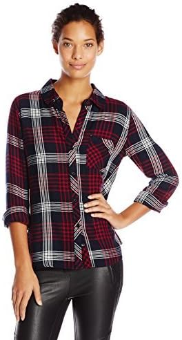 Long Sleeve Button Down Plaid Shirt 