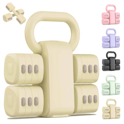 Image of 2-in-1 Adjustable Dumbbell Set, 4-Level Weights for Women