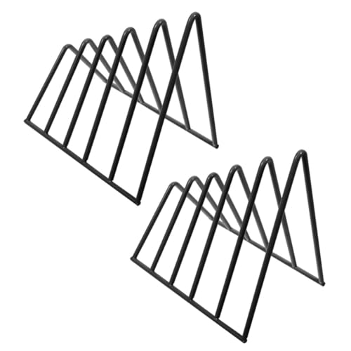 NUOBESTY 2pcs Desk Book Holder Iron Stand Book Shelf Organizing Storage Rack for Office