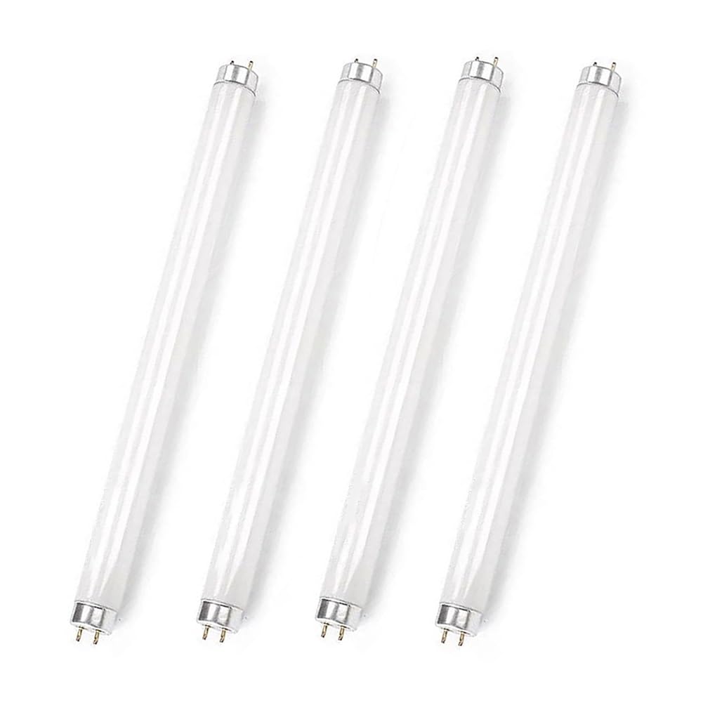 genérico T8 Tubos Fluorescentes 450mm 15W, Paquete De 4 Blanco Frío 6500K, Casquillo G13, Lámpara De Bajo Consumo, Luz De Emergencia De Bajo Consumo Para Cocina, Baño, Armario Y Garaje