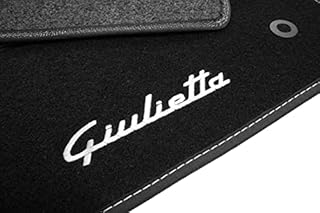 Tappetini compatibili per Giulietta dal 2010 al 2020 con logo ricamato e battitacco (2 ricami)