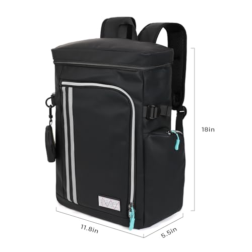 Image of FIREFIRST x Hatsune Miku Backpack-Black,19L-Miku Merch Birthday Gift | Includes a Mini Storage Pouch,Insulated Pockets,Miku Laptop Backpacks for Outdoor,Travel,Concerts,Miku Cosplay