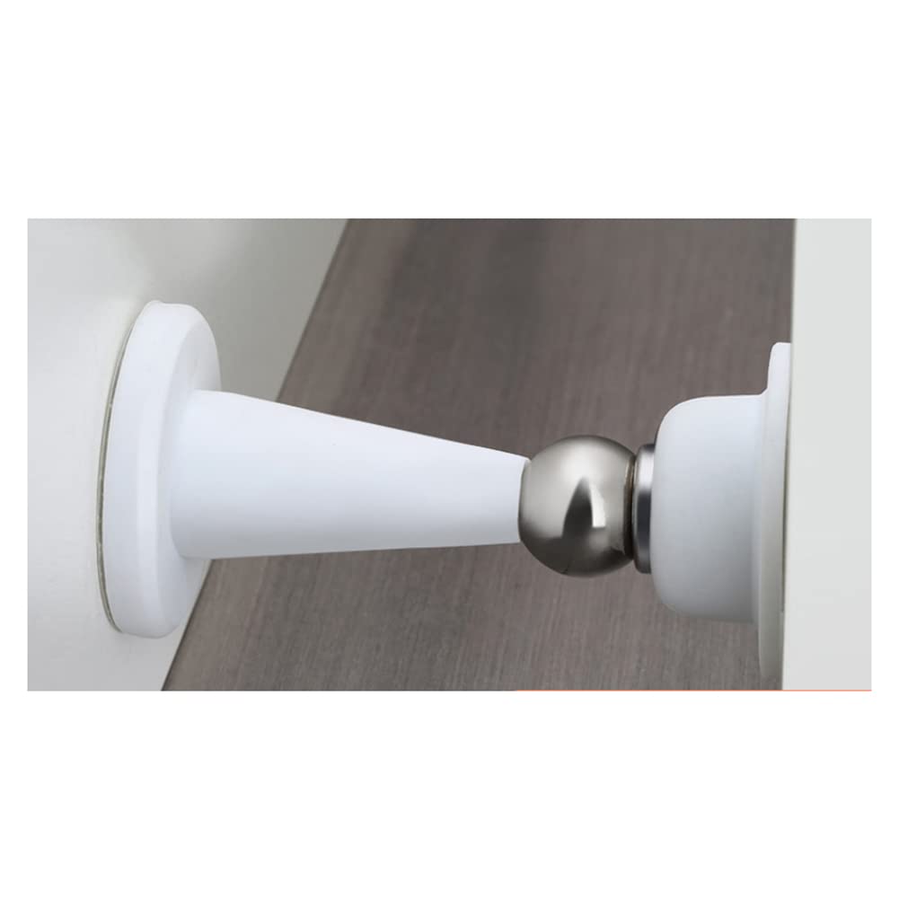 Nvsfzgiyg Blanc Door Wedge Stoppe, Stops, Stoppers,Magnetic Silicone Stop Bumper Stainless Steel Floor-Mounted Stopper Wall-Mounted Holder-Gray||2Pcs