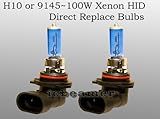 H10/ 9145 100W x2 pcs 12V Fog Xenon HID White Direct Replace Bulbs