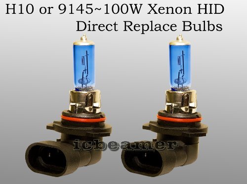 Tutti Racing H10/9145 100W x2 pcs 12V Fog Xenon HID White Direct Replace Bulbs