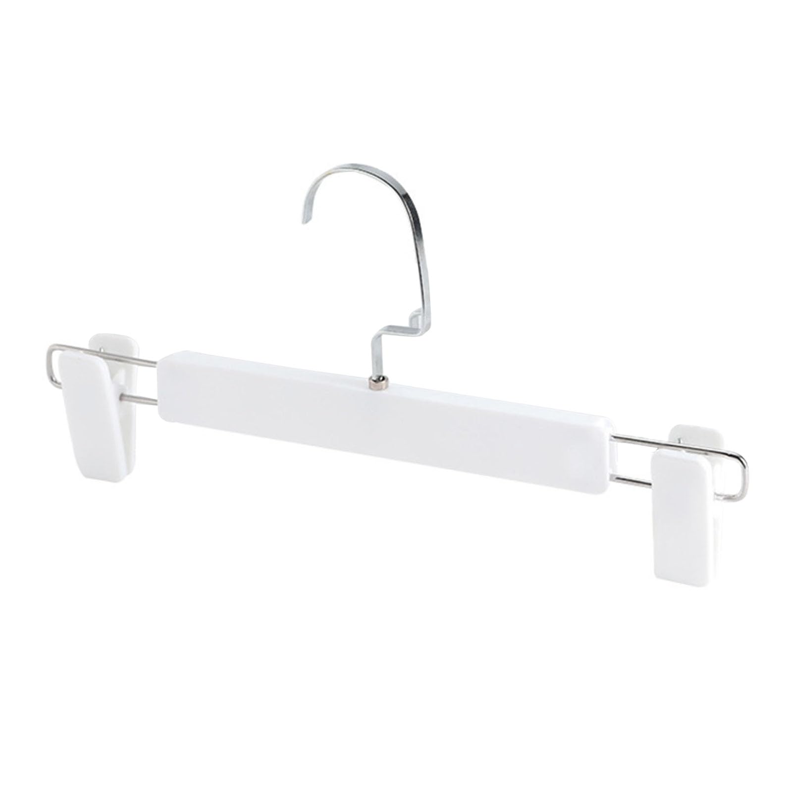 Worparsen Windproof Clothes Hanger Trouser Storage Holder Space-Saving Wardrobe Hanger Organizer for Home Bedroom White