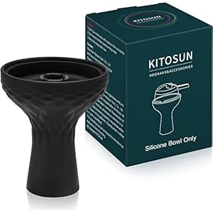 Hookah Bowl – Silicone Phunnel Bowl, Black, Perfect for Hookah Smoking Accessories, 3.5″ Tall