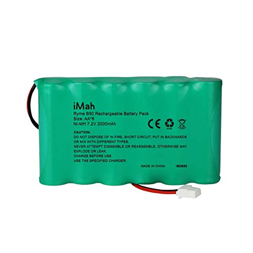 Replacement 300-03864-1 LYNXRCHKIT-SC Battery Pack for Honeywell Lynx Plus Panel WALYNX-RCHB-SC | iMah Ryme B50 AA Ni-MH 7.2V 2000mAh Higher Capacity