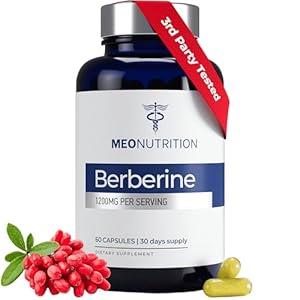Berberine Supplement 1200mg HCI – 60 Capsules, 3rd Party Lab Tested, Non-GMO, GMP Certified – Supports Metabolic Health & Overall Wellness