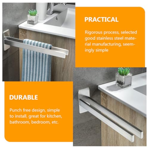Porte-serviettes mural double sans trou pour protéger vos carrelages - 5