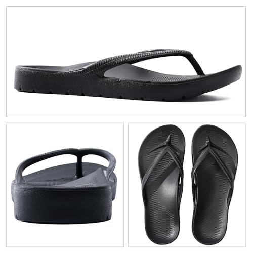 Flip Flops for Women and Men with Arch Support Comfortable Recovery Slide Sandals Slip Resistant Shower Shoes Walking Thong Sandals Lightweight and Soft Footbed Slides Flip Flops2