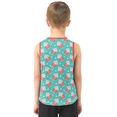 Baby Boys Sleeveless Tank Top Popcorn Toddler Athletic Vest 3-10T3