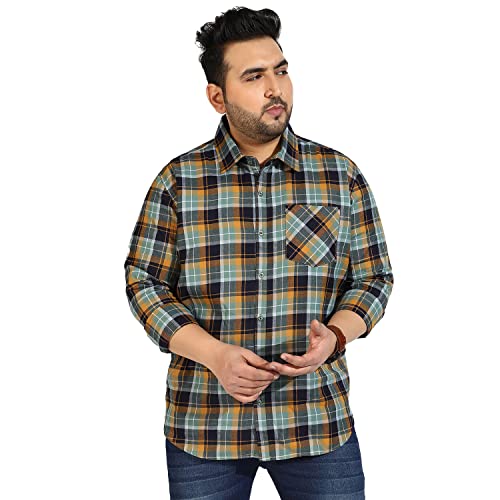 Image of CAHOOT Instafab Plus Men's Button Up Regular Fit Shirt for Casual Wear | Modern Clothing Shirt Crafted with Regular Sleeve, Comfort Fit & High-Performance for Everyday Wear