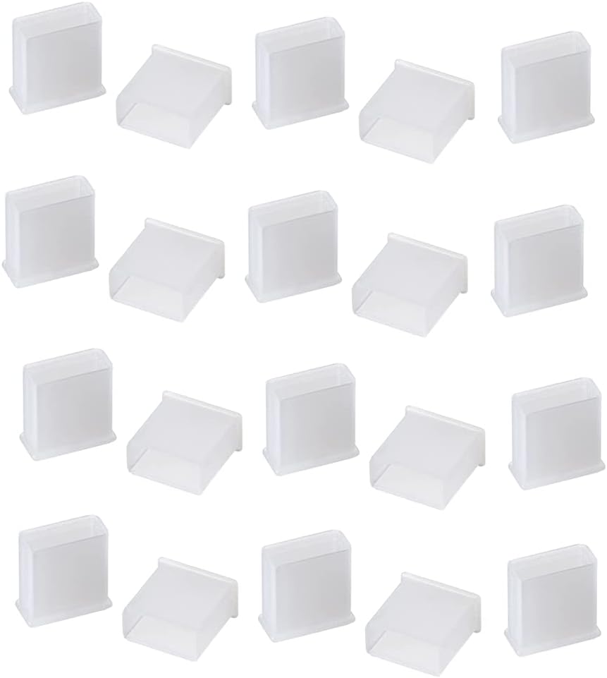 LAMPVPATH 20 Pcs USB Male Port Plug, USB Male Anti Dust Cover Plug Protector Stopper Cap-White