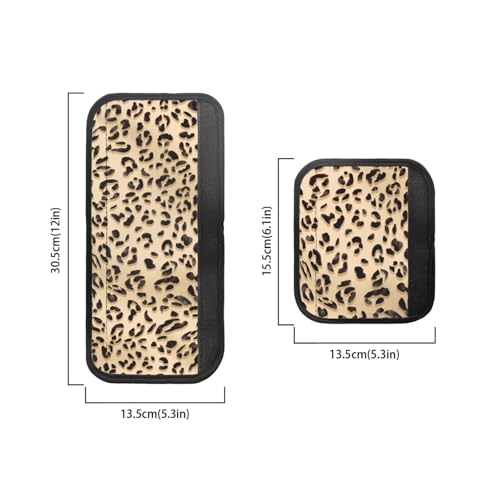 Image of Refrigerator Door Handle Covers Set of 6 Kitchen Appliance Decor Handles Washable Waterproof Anti-Stain Oven Stove Handle Protector Kitchen Decor and Accessories, Leopard Print