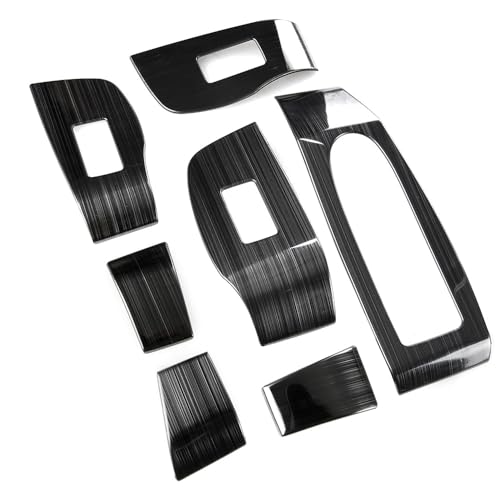 TOKUTOYO(トクトヨ) マツダ対応 CX-30 DM系 マツダ対応3 アクセラ BP系 ドア ウィンドウ スイッチパネル カバー キズ防止 保護カバー ステンレス ガーニッシュ 内装パーツ ブラック 7P