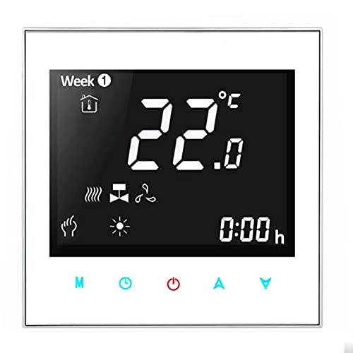 Beca Smart Beca BAC-2000ALW - Termostato programable con dos tubos para climatizador, ventilador convector con conexión WiFi para soporte de voz inteligente, color blanco