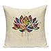 UKKO Coussin Decoration canapé Southeast Zen Taie d'oreiller Imprimé Numérique Style Folklorique Coussins D'Aquarelle Coussin Décoratif De La Maison Décor Canapé Coussins