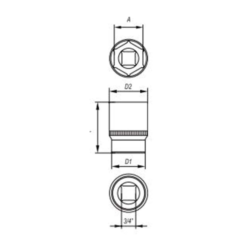 Yato 52mm Deep Load Socket - Heavy Duty -2
