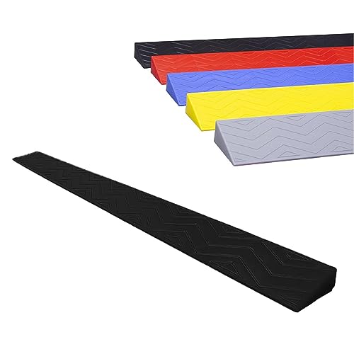 Rampas de Umbral Portátiles, Rampas de Bordillo de Plástico Ligeras y Portátiles Rampas de Escalones Antideslizantes para El Hogar, para Robot de Barrido de Scooter en Silla de Ruedas ( Color : Black