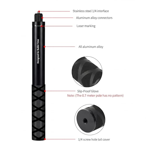 Image of Universal Invisible Monopod Selfie Stick 300cm | Heavy Duty Metal Soft Grip Pole for Insta 360 X4, X3, X2 GoPro Hero 13 12 11 10 9 8 7 Action Cameras