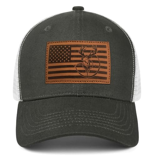 Image of Mens Hat Snapback Trucker Hats Outdoor Gifts for Men Dad Husband Father's Day Leather Pattern Baseball Cap