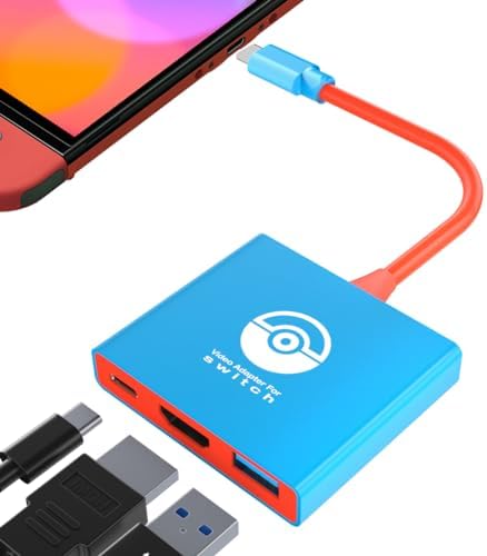 TV Docking Station for Nintendo Switch/Switch OLED,Portable Switch Dock Replacement for Nintendo Switch Dock Switch HDMI Adapter 4K/60Hz Switch TV Dock Small and Fashion Switch Travel Dock