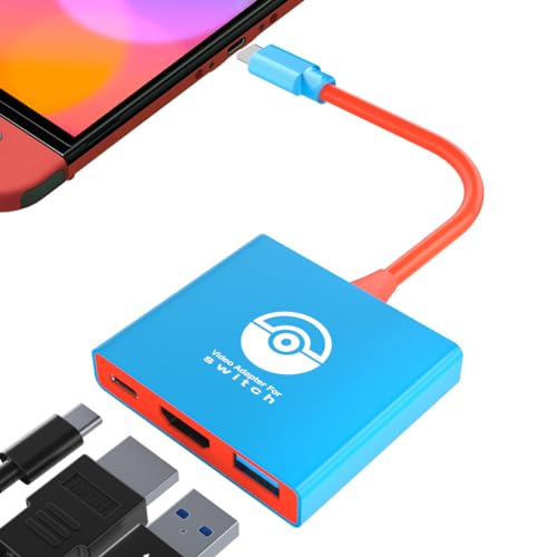 Sostituzione per Nintendo Switch Dock: compatibile con Nintendo Switch e Switch OLED (senza supporto interruttore LITE). La dissipazione del calore della base originale Nintendo Switch non è buona e rende la console calda. Altre porte di interruttore sono anche molto scomode da trasportare. Ma questa base dell