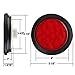 10Pcs 4 Inch Round Led Trailer Tail Lights Red 12 LED Waterproof 4