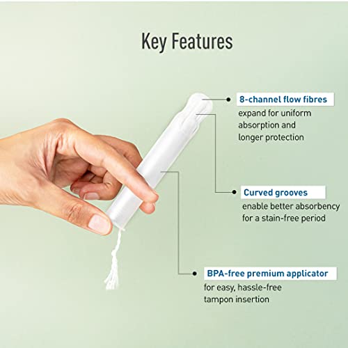 Sirona Mix Flow Tampons with Applicator - 8 Pieces | For Regular Flow and Heavy Flow | Made in Europe | Ultra Soft & Comfortable | Highly Absorbent | BPA Free | FDA Approved - Image 4