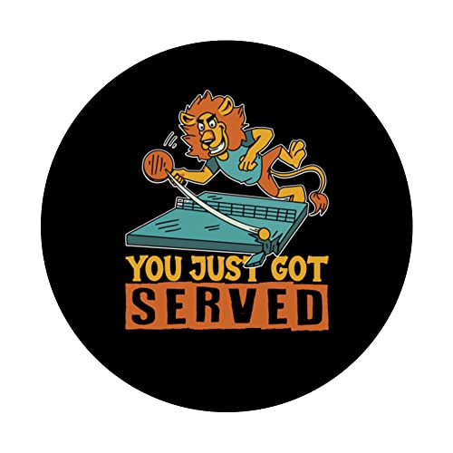 Ping Pong Paddle Table Tennis you just got served PopSockets Swappable PopGrip, Black - Image 3
