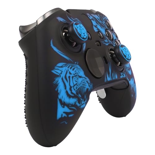 Image of Tiger Controller Skin Compatible with Xbox Elite Series 2 Core Wireless Controller, RALAN Protector Case, Customised Thumb Grips Cap