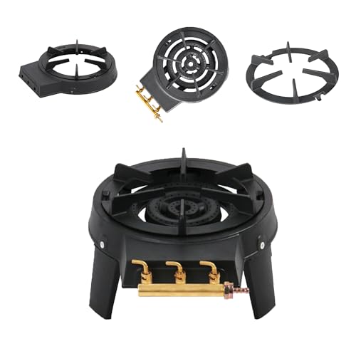 RMW Cast Iron Gas Burner Wok Stir Frying Triple High Power Boiling Ring LPG 3 Burners Cooker Outdoor Catering Camping Stove Party Wedding